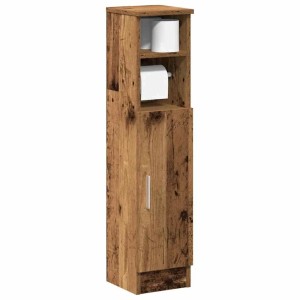 vidaXL Badezimmerschrank mit Rollenhalter Altholz-Optik 20,5x22x90 cm 858504
