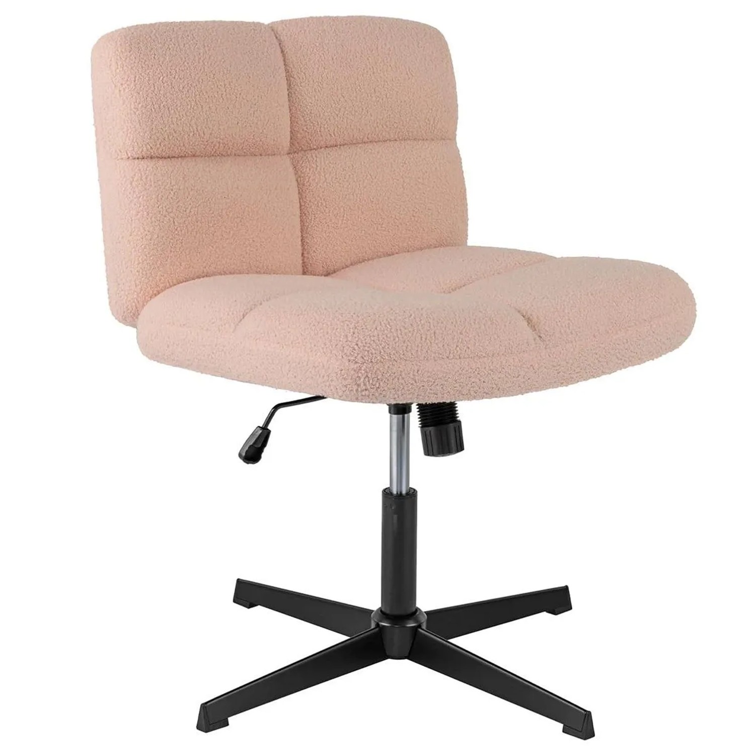 Costway Schneidersitz Stuhl Drehstuhl Ohne Armlehnen Modern Rosa günstig online kaufen