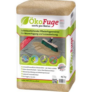 Sack Pflasterfugenmörtel Fuge Hell, 15 kg, für Neuverfugung und Instandsetzung im Außenbereich.