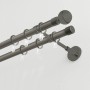 Gardinia Chicago Endstücke Kugel, Titan, 2er-Pack für 20 mm Stangen.