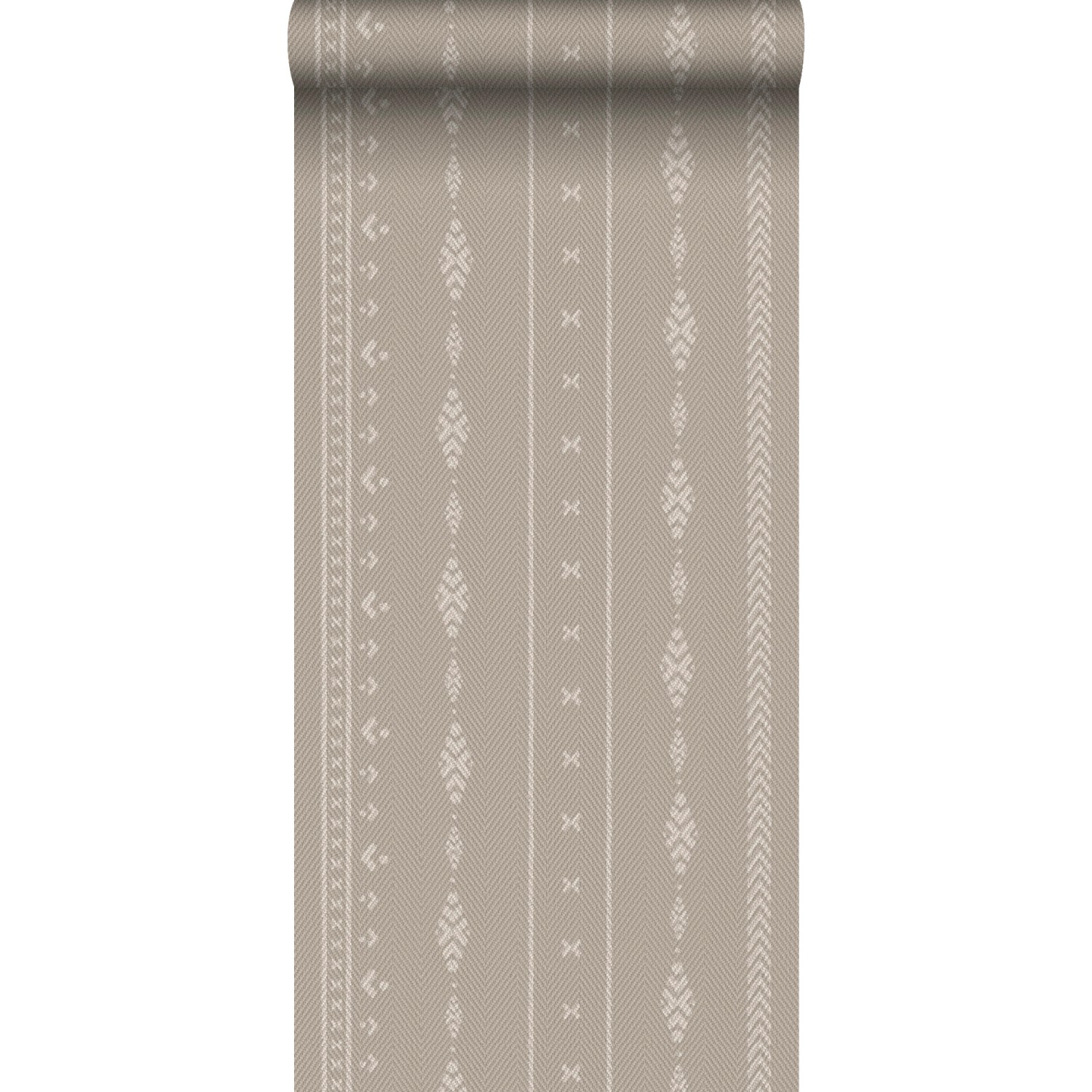 Sanders & Sanders Tapete Ethnische Motive Beigebraun Und Weiß 53 Cm X 10 M günstig online kaufen