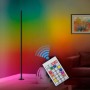 Schwarze LED-Stehleuchte Digital Motion Light mit Fernbedienung und RGB-Farben.