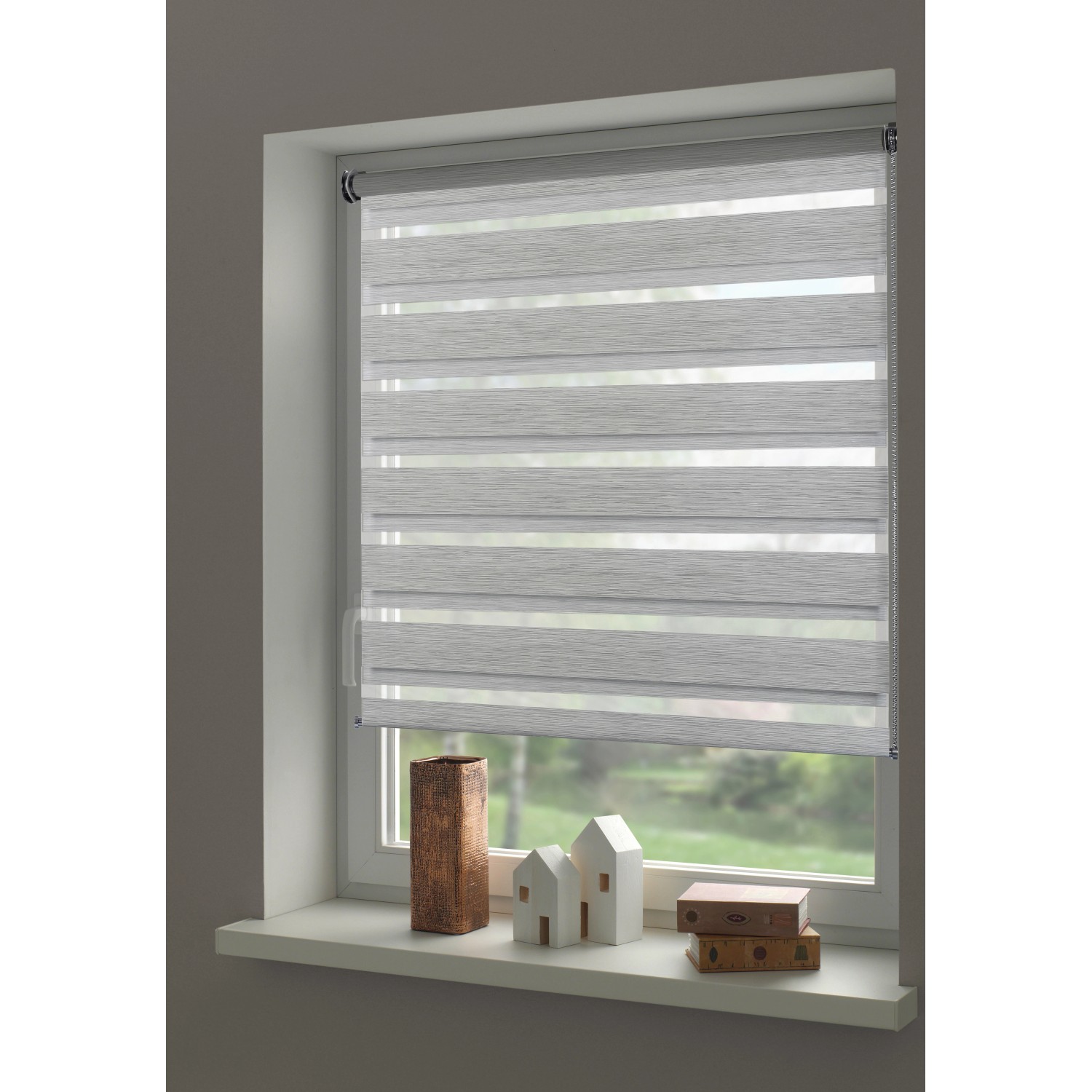 Gardinia Doppelrollo de Luxe 60 cm x 180 cm Grau kaufen bei OBI