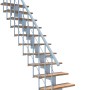 Minka Mittelholmtreppe Comfort Top, Buche weiß, für Geschosshöhe bis 312 cm.