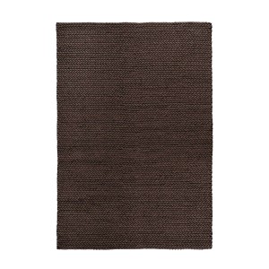 Brauner, handgewebter Flachflor Teppich (80x150 cm) von MeGusta mit klassischem Design.