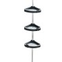 Wenko Teleskop Duschregal Wave aus Aluminium mit drei Ablagen und Spiegel.