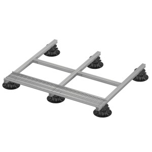 GS Terrassen Unterkonstruktion mit Alu Unterrinne für Proside Rinne, 2000mm lang.