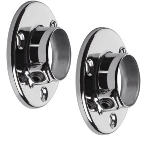 SOTECH Schrankstangenlager, 2er Set, Chrom, für 25mm Stangen.