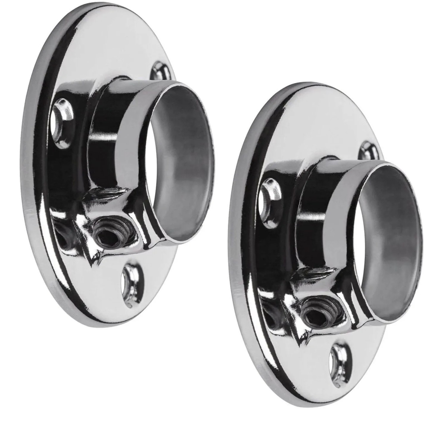 SOTECH 1 Paar Schrankstangenlager für Runde Schrankrohre mit Ø25 mm