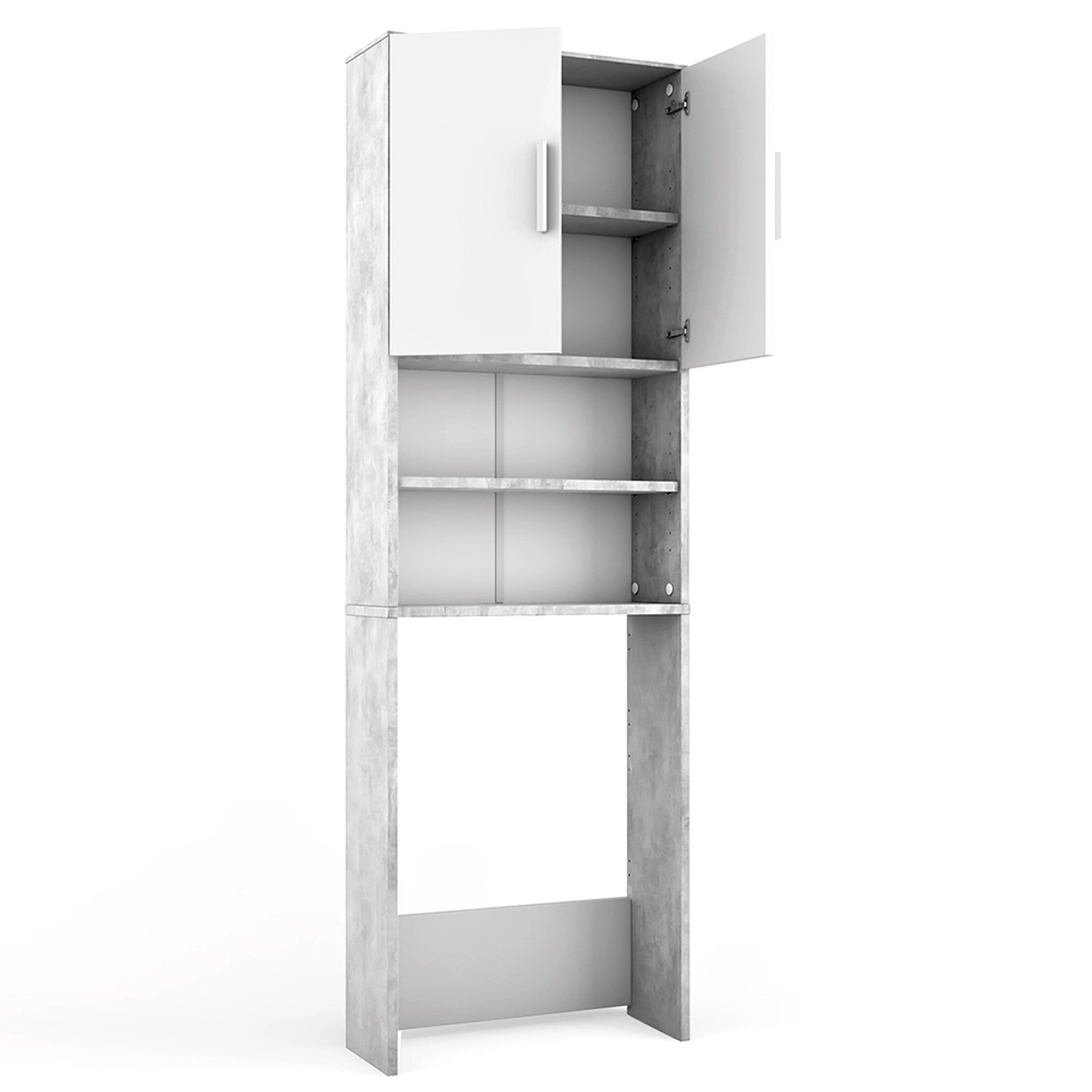 Thumbnail - Vicco Waschmaschinenschrank Beton/Weiß 64 x 190 cm