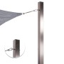 Toldoro Sonnensegelmast 2,5m, Edelstahl Pfosten 100x100mm mit Öse und Karabiner.
