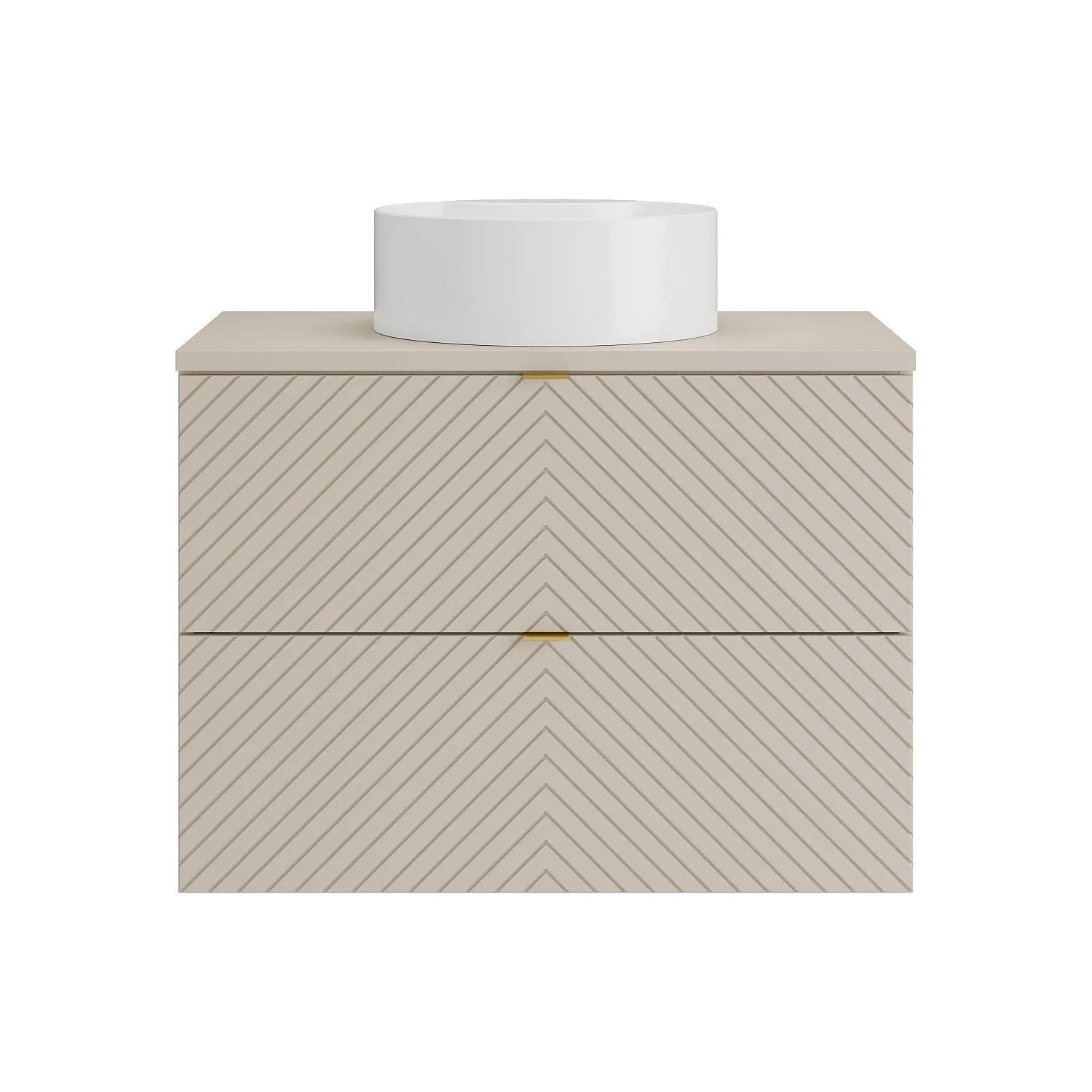 Vente-unique Einzelwaschtisch Dorioni Beige 80 cm