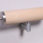 Handlauf mit L-Konsole, matt chrom, 2er Set. Zubehör für Treppengeländer.