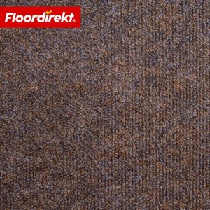 Dunkelbrauner Nadelvlies Teppich Malta, Meterware für Bodenbelag, 200x550 cm.