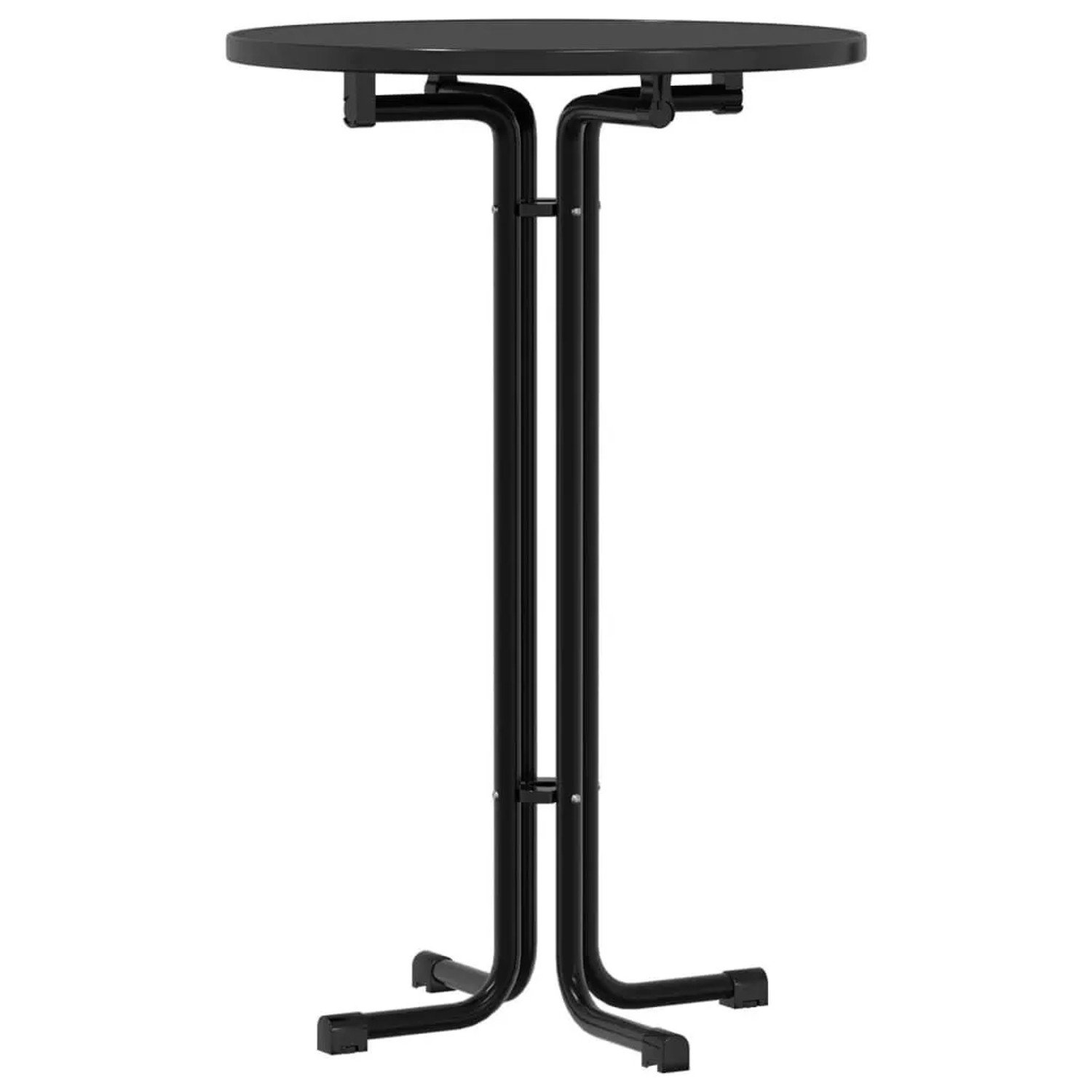 vidaXL Esstisch Schwarz Ø70x110 cm Holzwerkstoff und Stahl 4008303 günstig online kaufen