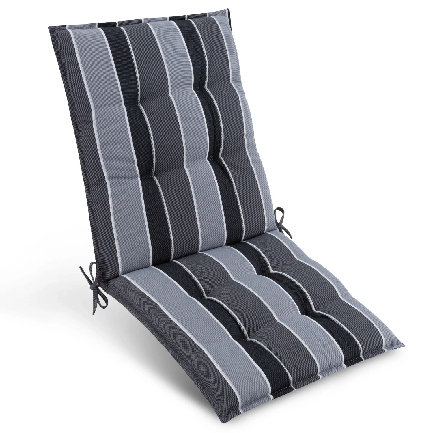 Beautissu Sun-NL Niederlehner 105x50x8cm Anthrazit-Gestreift