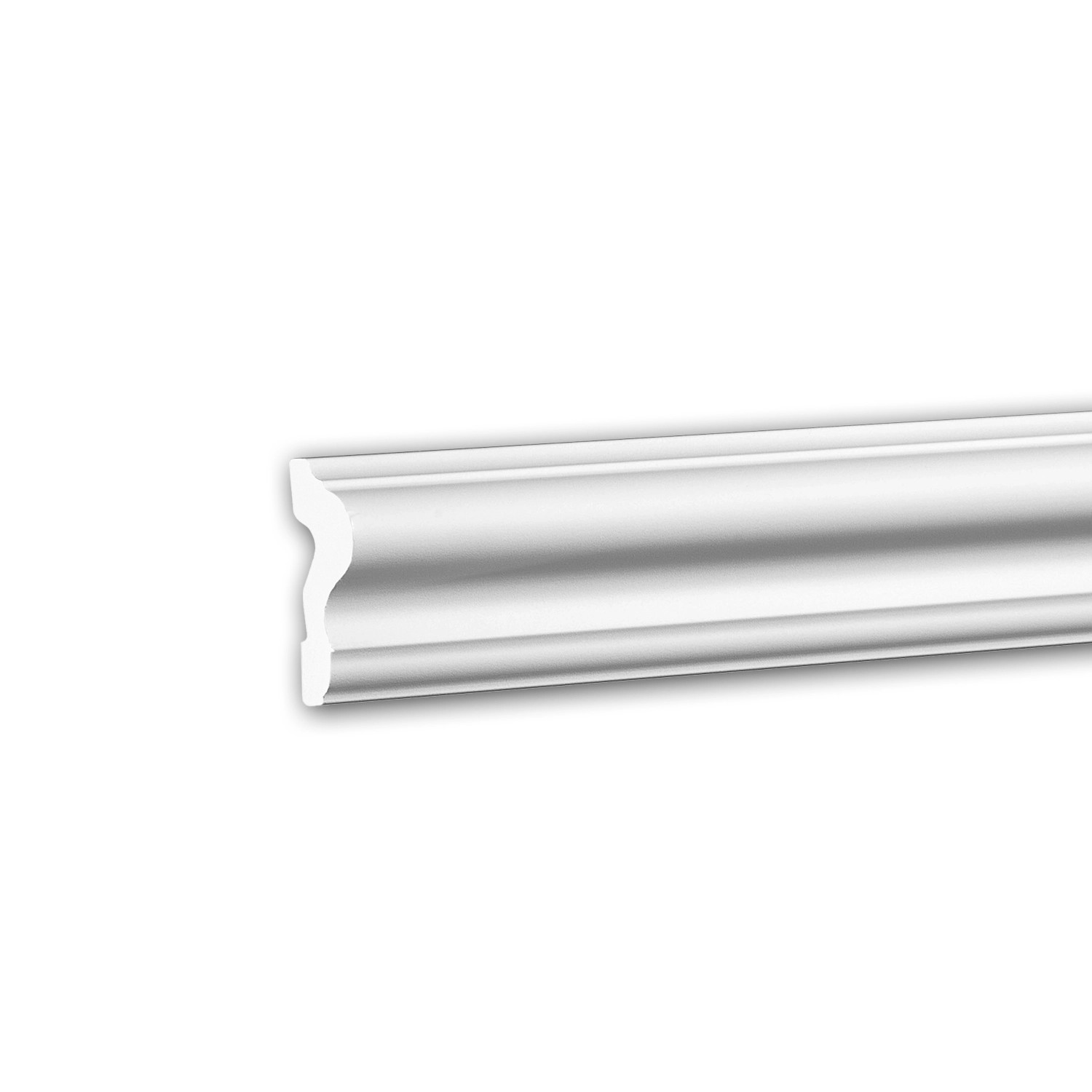 PROFHOME 651302 Wand- und Friesleiste Stuckleiste Zierleiste Stoßfest 2 m 200 cm x 2,5 cm x 6,0 cm Weiß