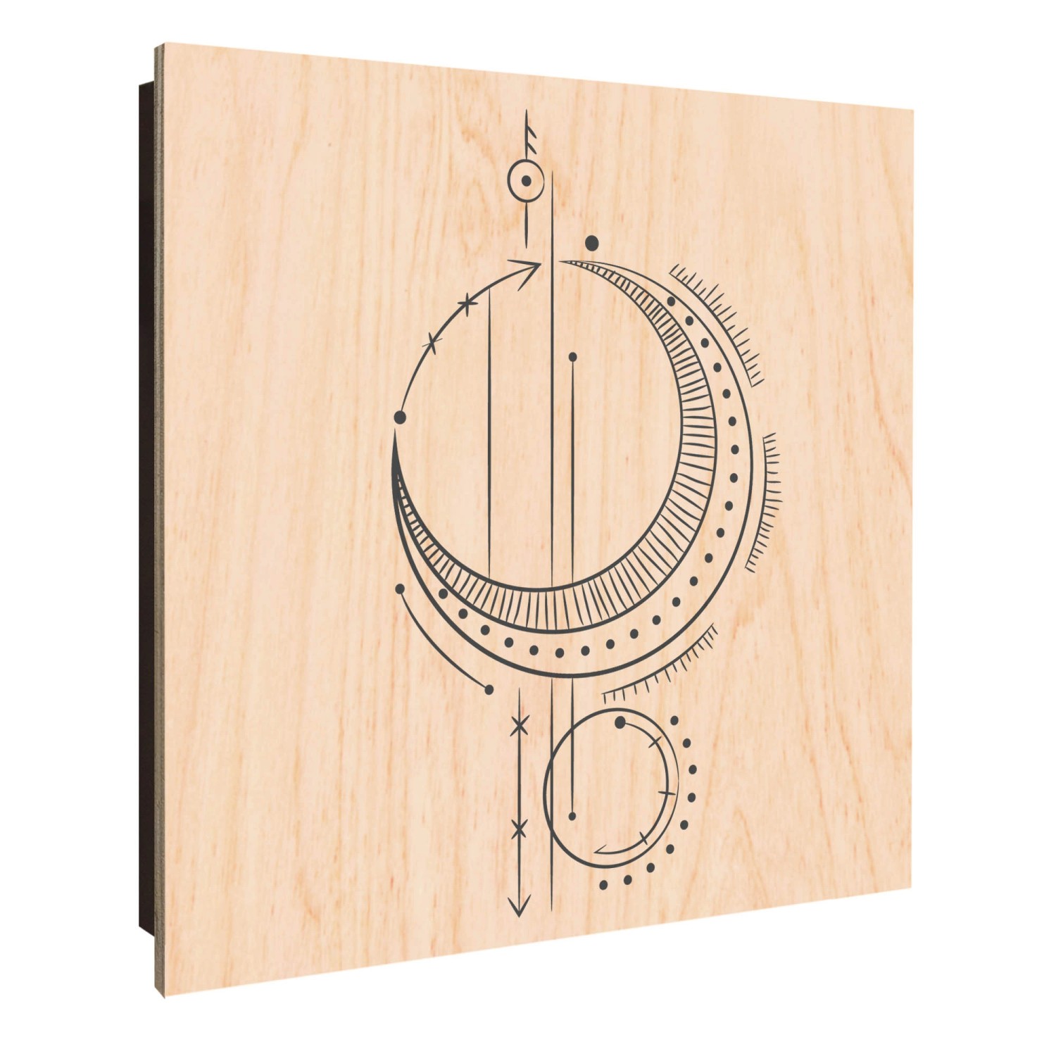 Banjado Großer Schlüsselkasten Holz 30x30cm Schwarz Scharnier Links 50 Hake günstig online kaufen