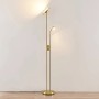 Lindby LED Stehlampe Seppa 9945422 Dimmbar Modern in Gold Messing aus Metall 2-flammig Wohnzimmerleuchte_4