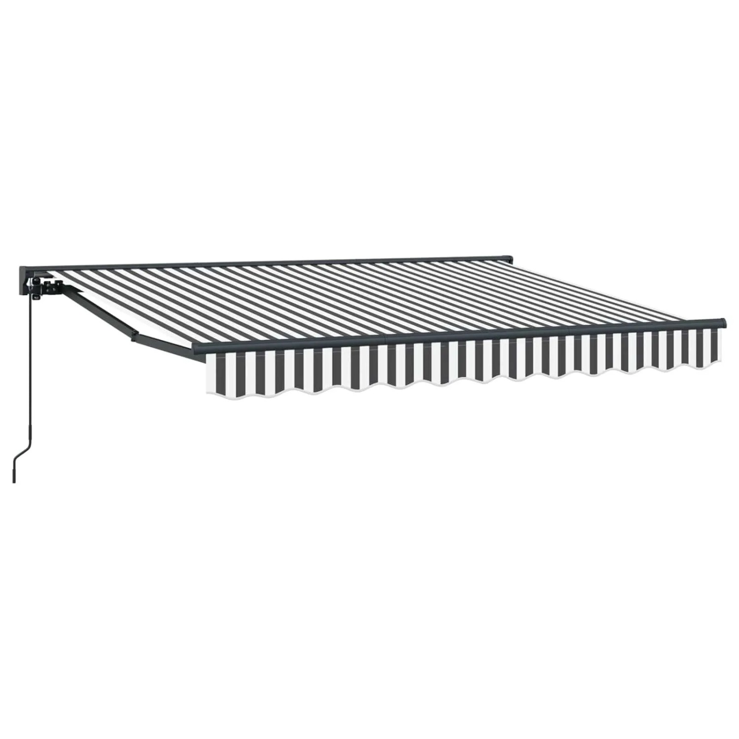 vidaXL Manuell Einziehbare Markise Anthrazit und Weiß 3,5 x 2 m 3420408