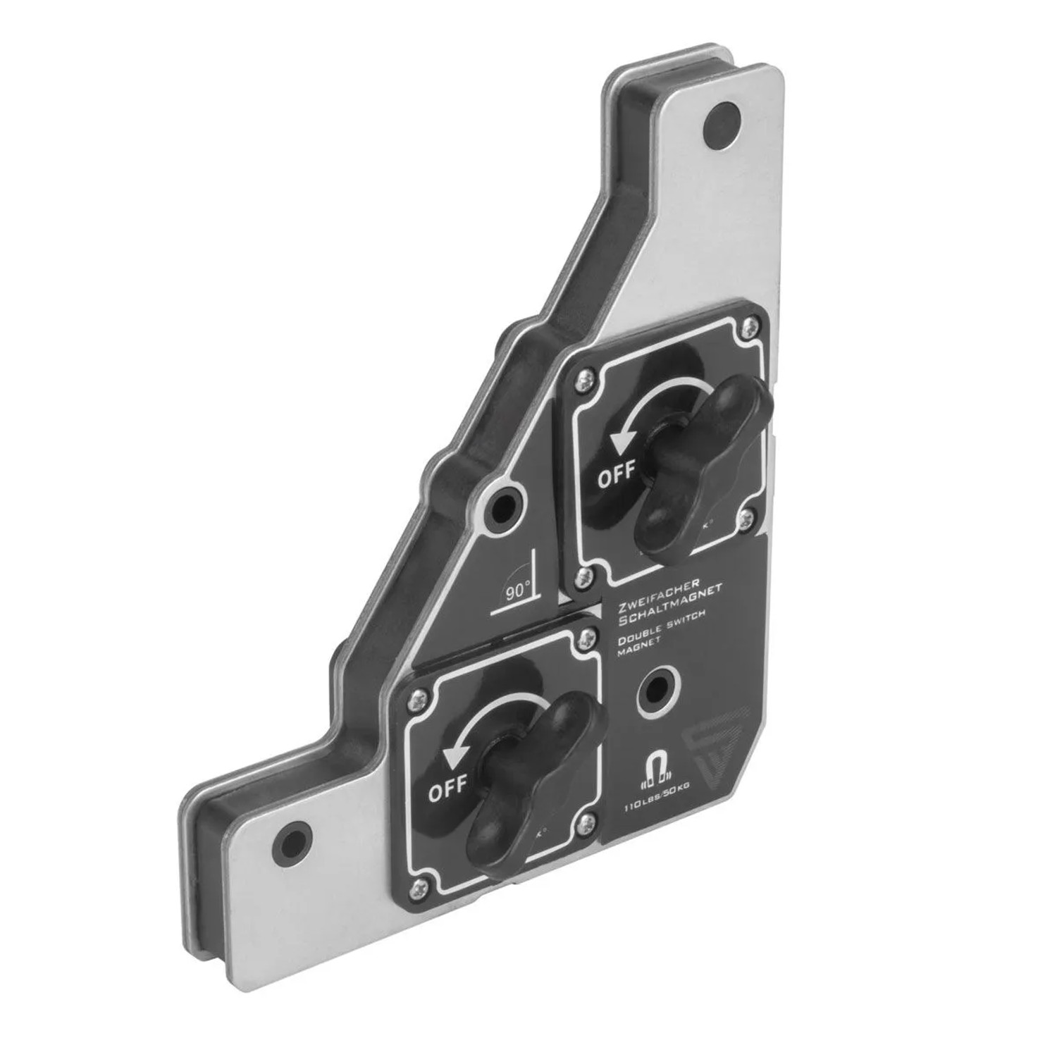 STAHLWERK Zweifachschaltmagnet Flexibler 90 Grad Schweißmagnet Mit Magnetkraft