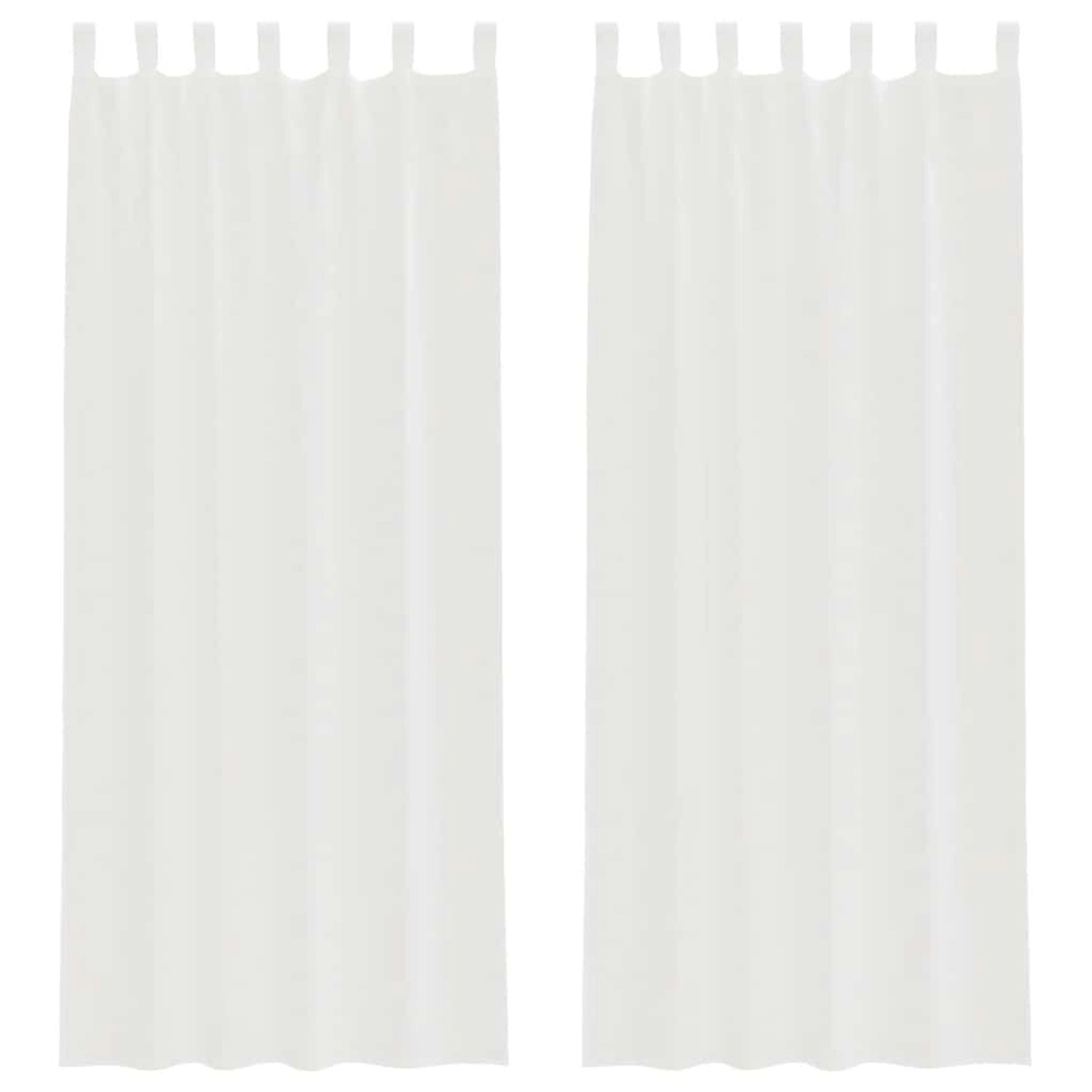vidaXL Voile Vorhänge mit Schlaufen 2 Stk Weiß 140x260 cm 4102335 günstig online kaufen