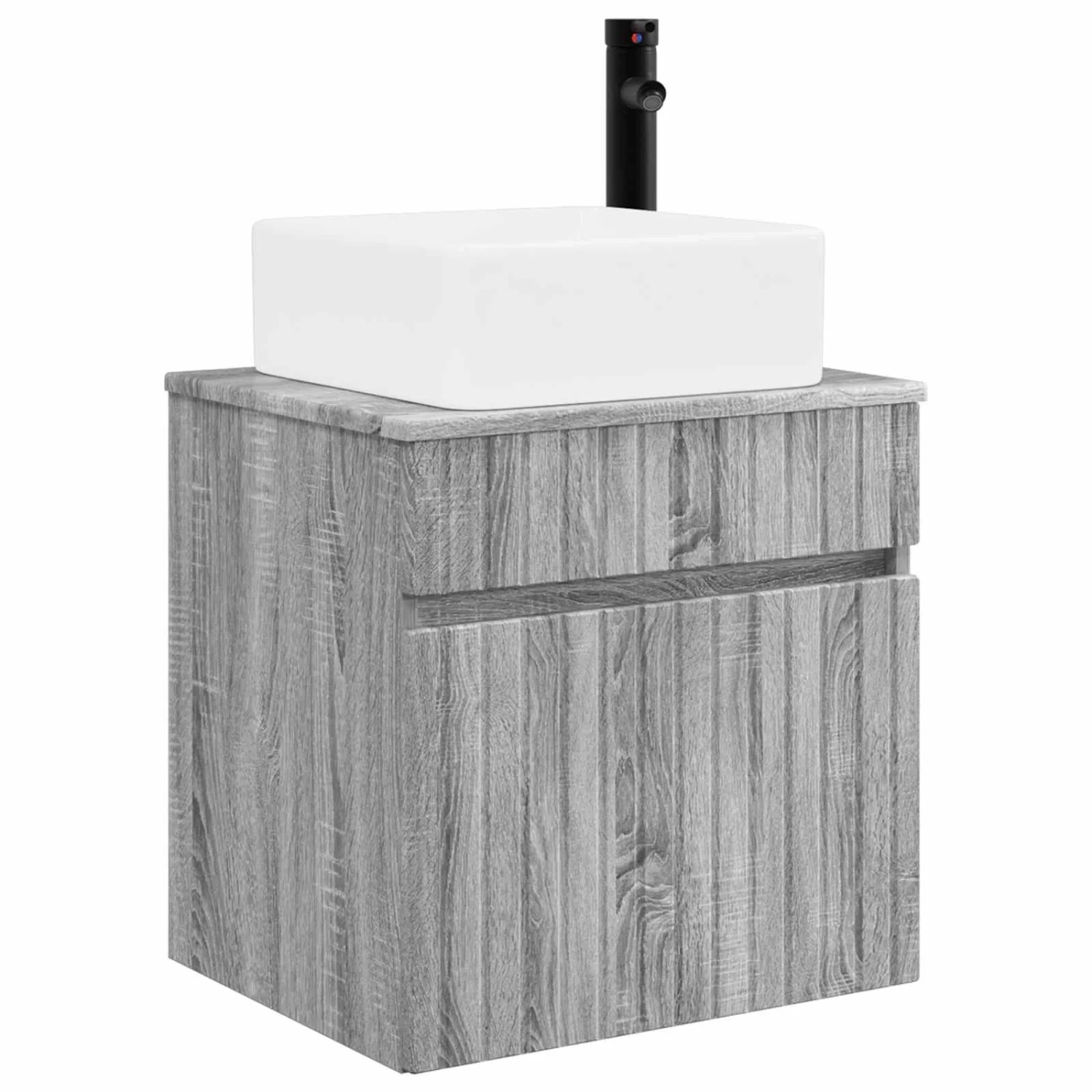 vidaXL Wandmontierte Waschbecken-Vanität Grau Sonoma 49 x 41 x 63 cm 890568