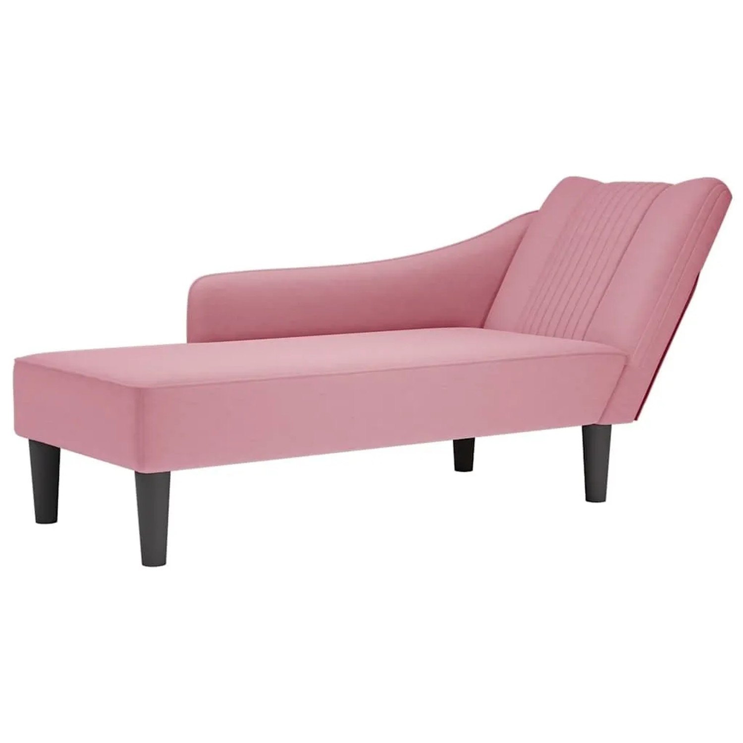 vidaXL Chaiselongue mit Rechter Armlehne Rosa Samt 4009795