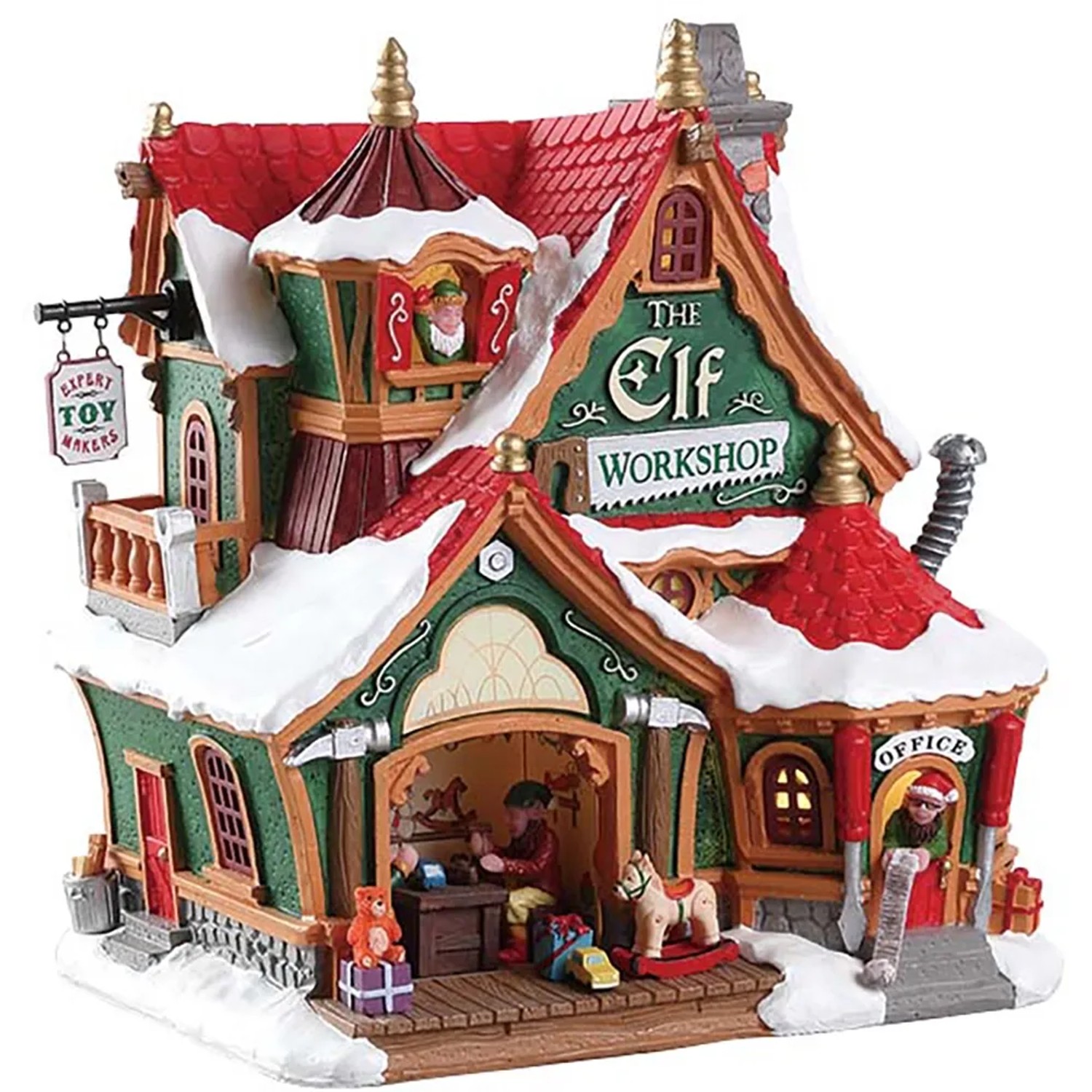 Lemax Weihnachtsdorf Haus Elf Workshop mit LED Beleuchtung batteriebetrieben kaufen bei OBI