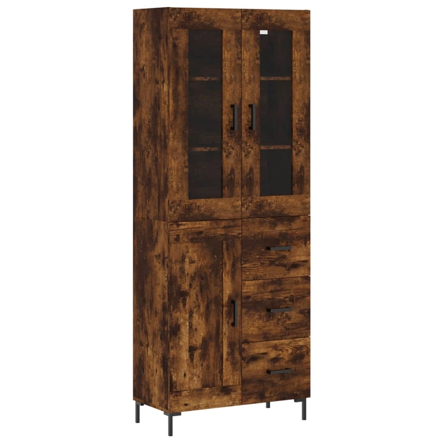 vidaXL Highboard Räuchereiche 69,5x34x180 cm Holzwerkstoff 3198662 günstig online kaufen