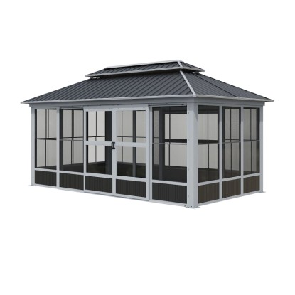 Sojag Pavillon Olan 1017 Grau-Schwarz 310 cm x 529,5 cm x 291 cm
