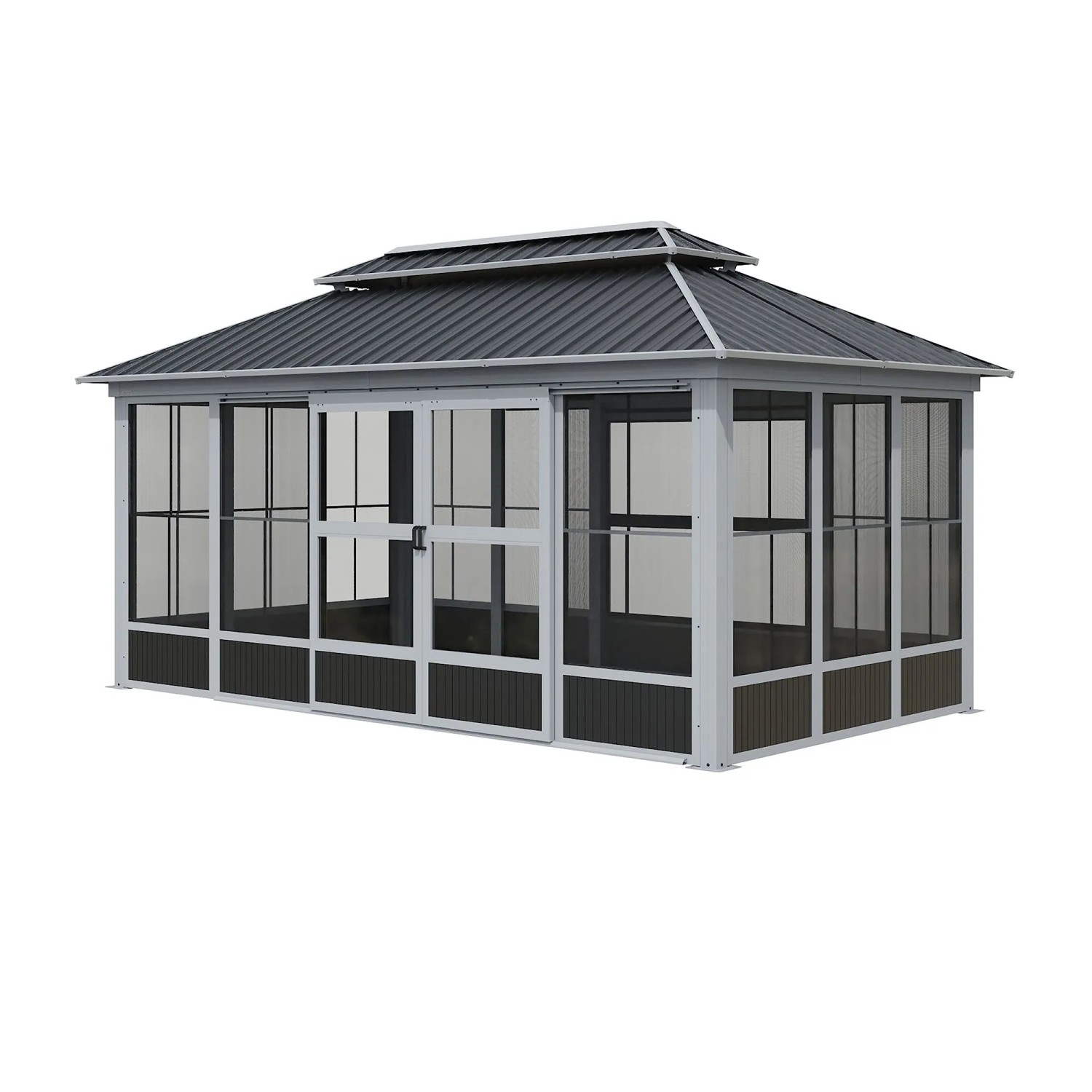 Sojag Pavillon Olan 1017 Grau-Schwarz 310 cm x 529,5 cm x 291 cm