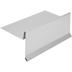 Alu Ortblech ohne Wasserfalz, 250x2000mm, zur Dachrand-Befestigung und Wasserableitung.