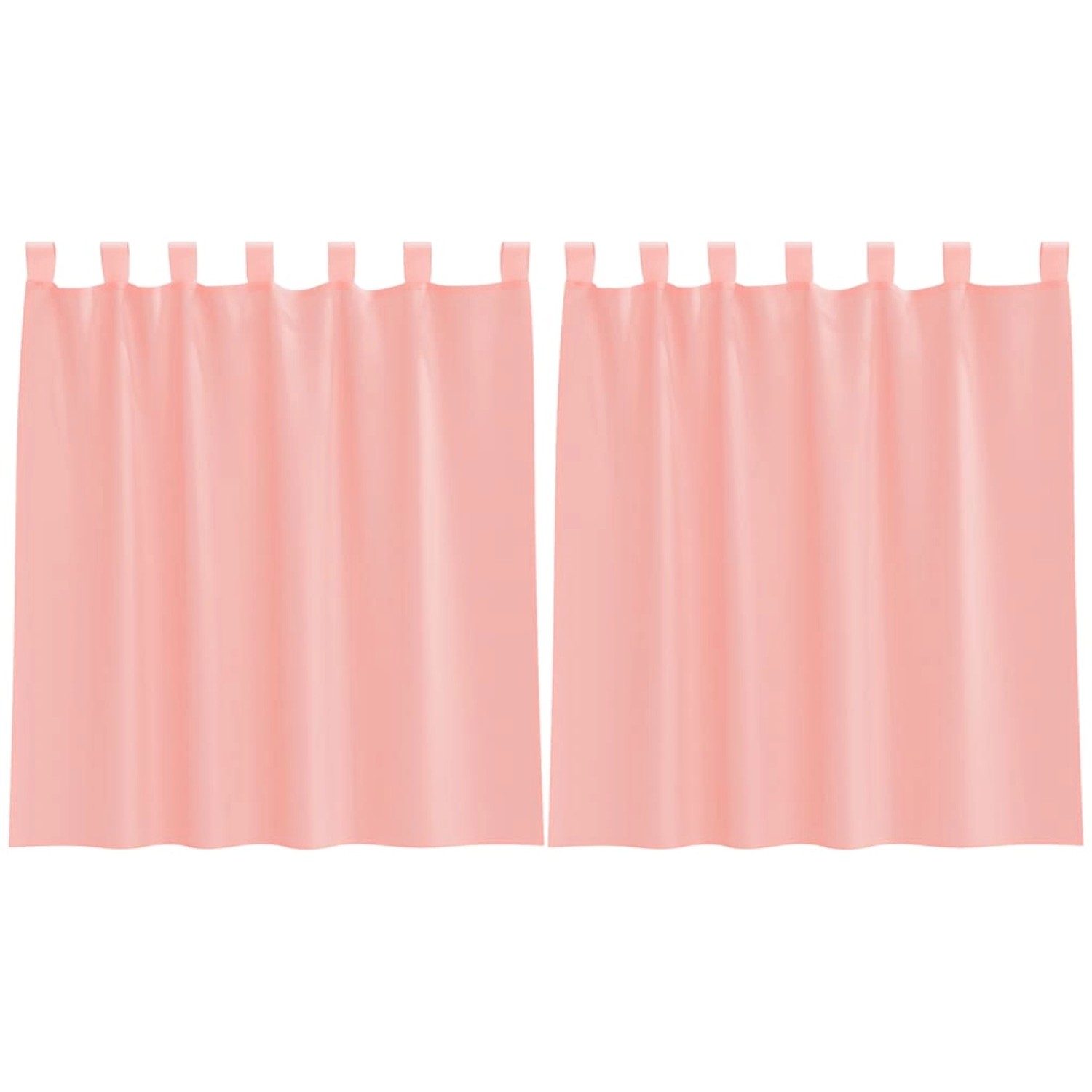 vidaXL Voile Vorhänge mit Schlaufen 2 Stk Rosa 140x140 cm 4102286 günstig online kaufen