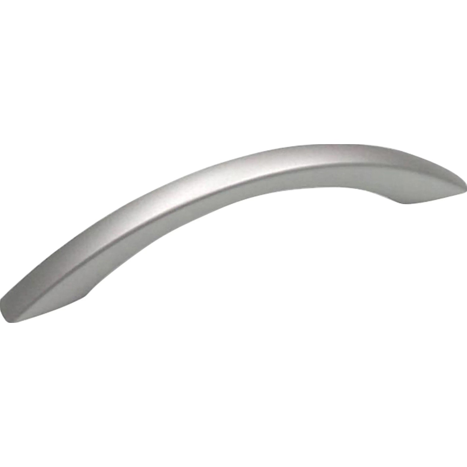 Silberner Möbelgriff 0563 aus Kunststoff für Schränke und Schubladen.