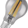 Ledvance Smart+ Bluetooth LED-Filamentlampe, Kolbenform, Rauchglas, warmweißes Licht.
