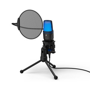 uRage Gaming Mikrofon Stream 410 HD mit Stativ und Popschutz für Streaming und Aufnahme.