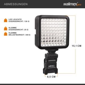 Walimex Pro Led Leuchte 64 Mit Mini-Klemme