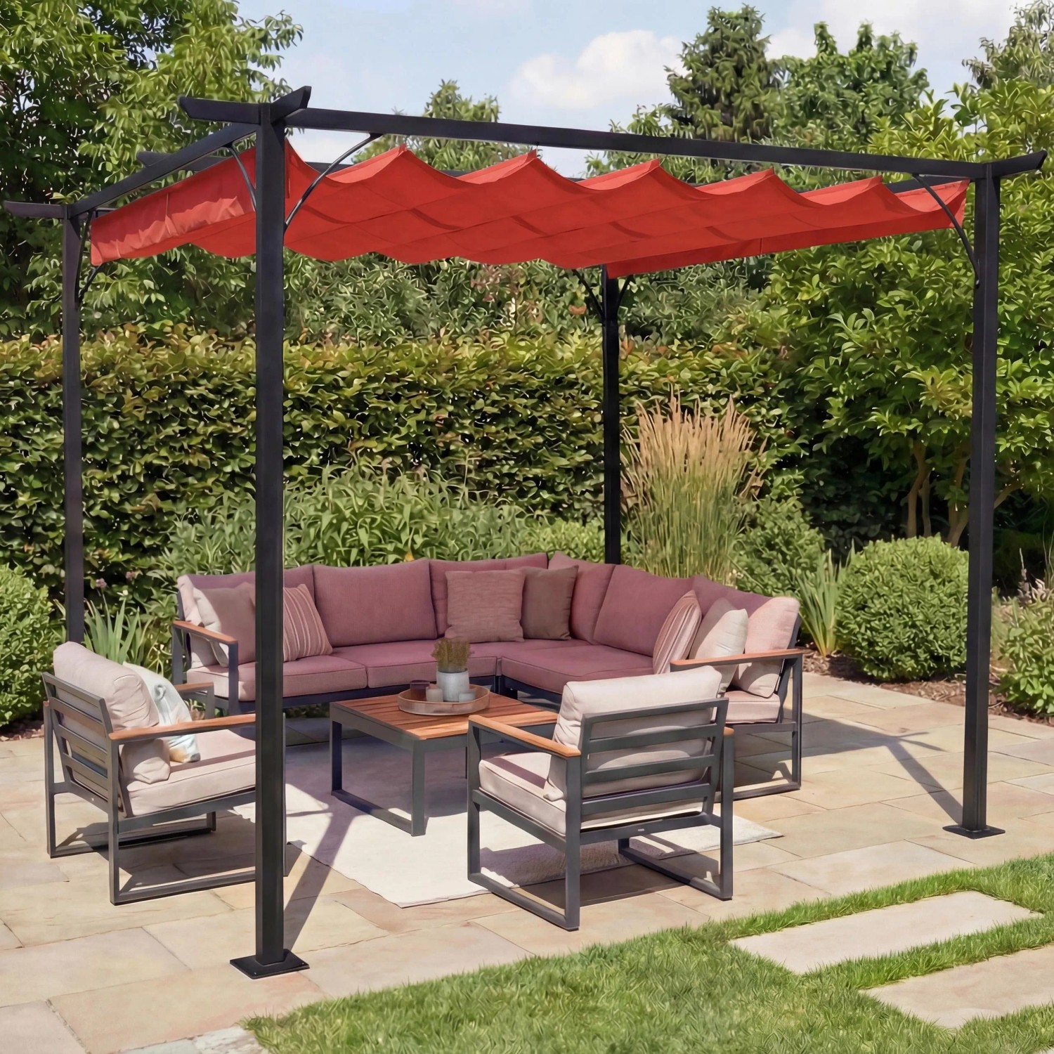 MCW Pergola C42 3,5x3,5m Terracotta