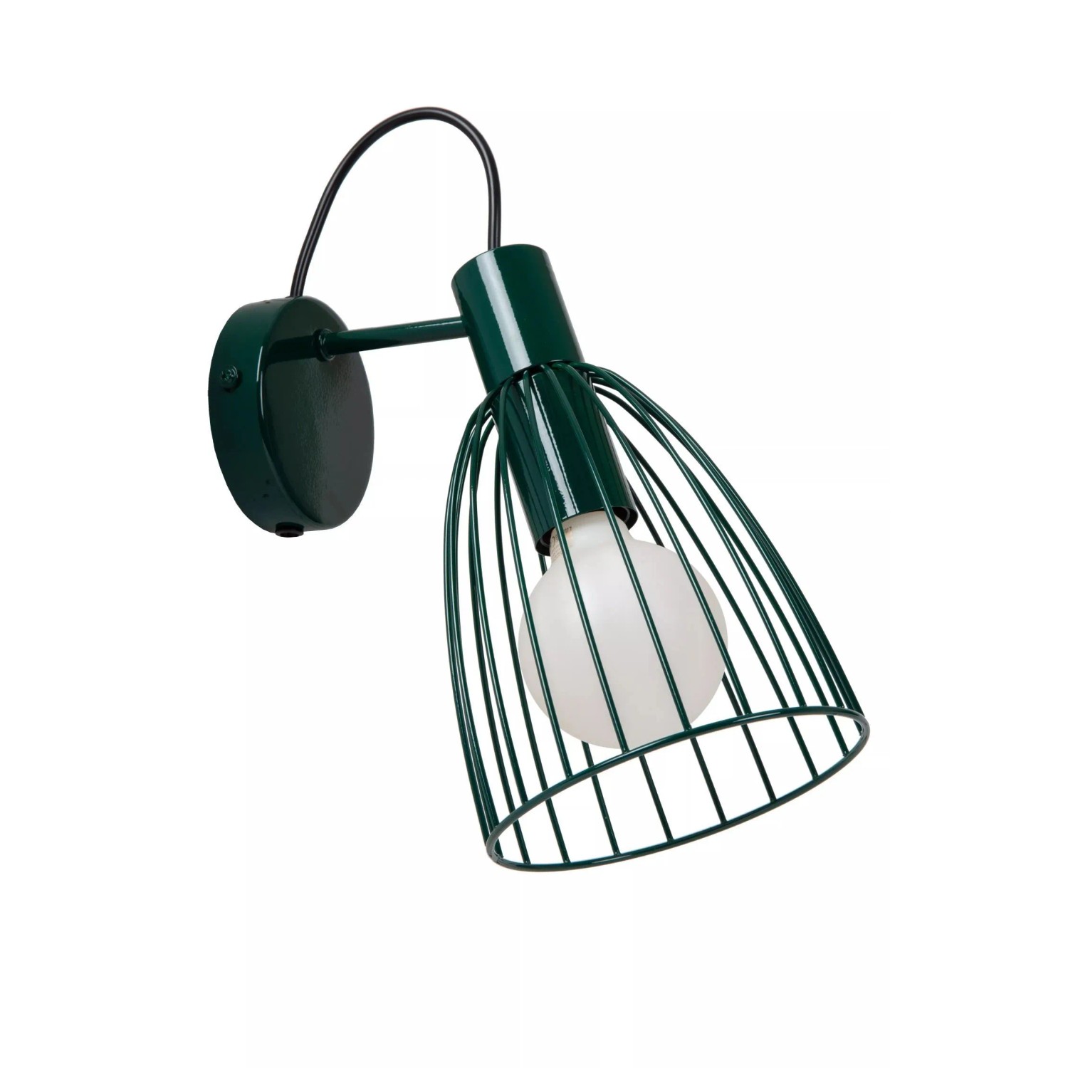 Licht-Erlebnisse Wandlampe Schwenkbar Kinderzimmer 15 CM Breit Klein Metall Grün E27