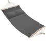 Tectake Hängematte Eden Mit Spreitzstäben  Für 2 Personen Strapazierfähiger Stoff  325 x 150 x 2 50 cm Dunkelgrau