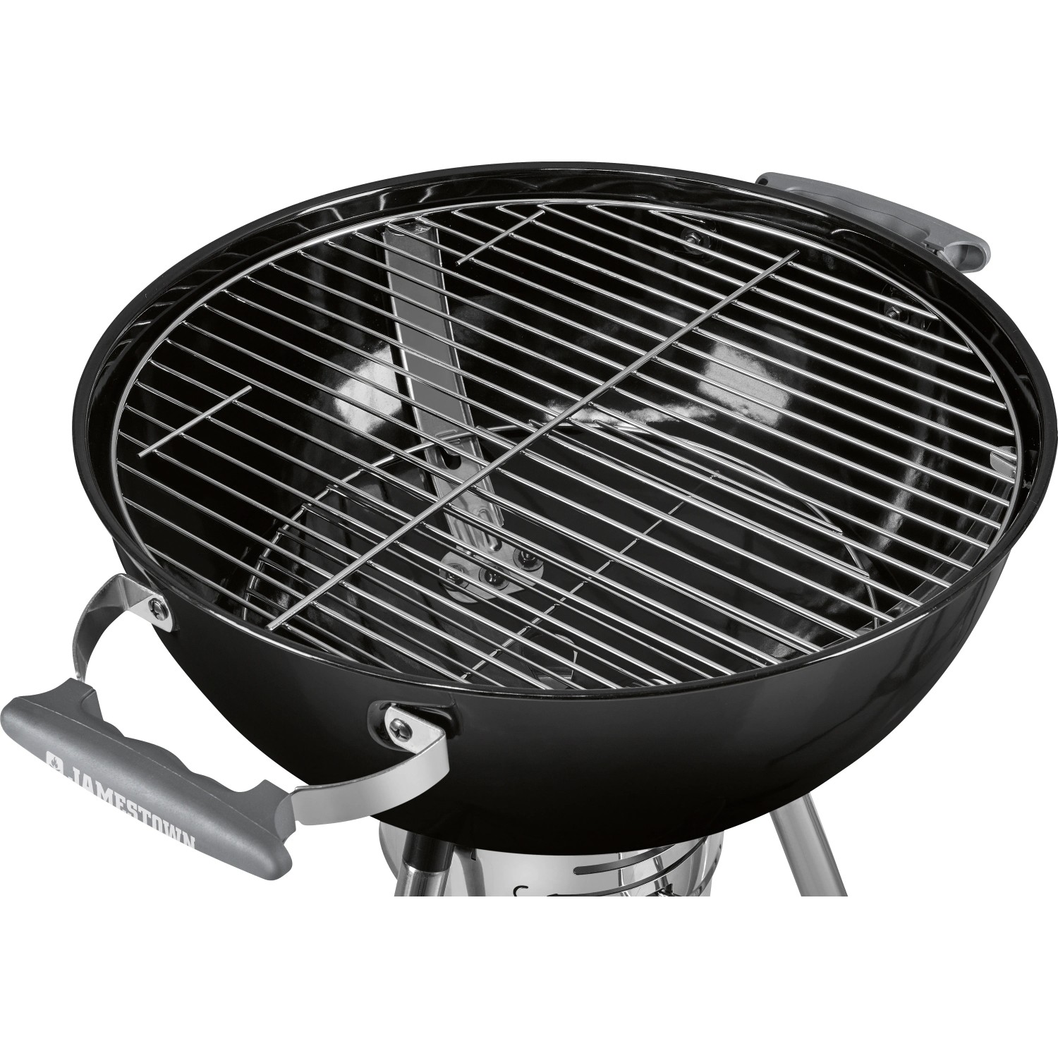 Jamestown Kugelgrill Brock Ø 47 cm, Holzkohlegrill mit verchromtem Grillrost.