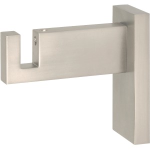 Mydeco Gardinenstangen-Halterung Clear in Edelstahl-Optik für 3,2 cm Stangen.