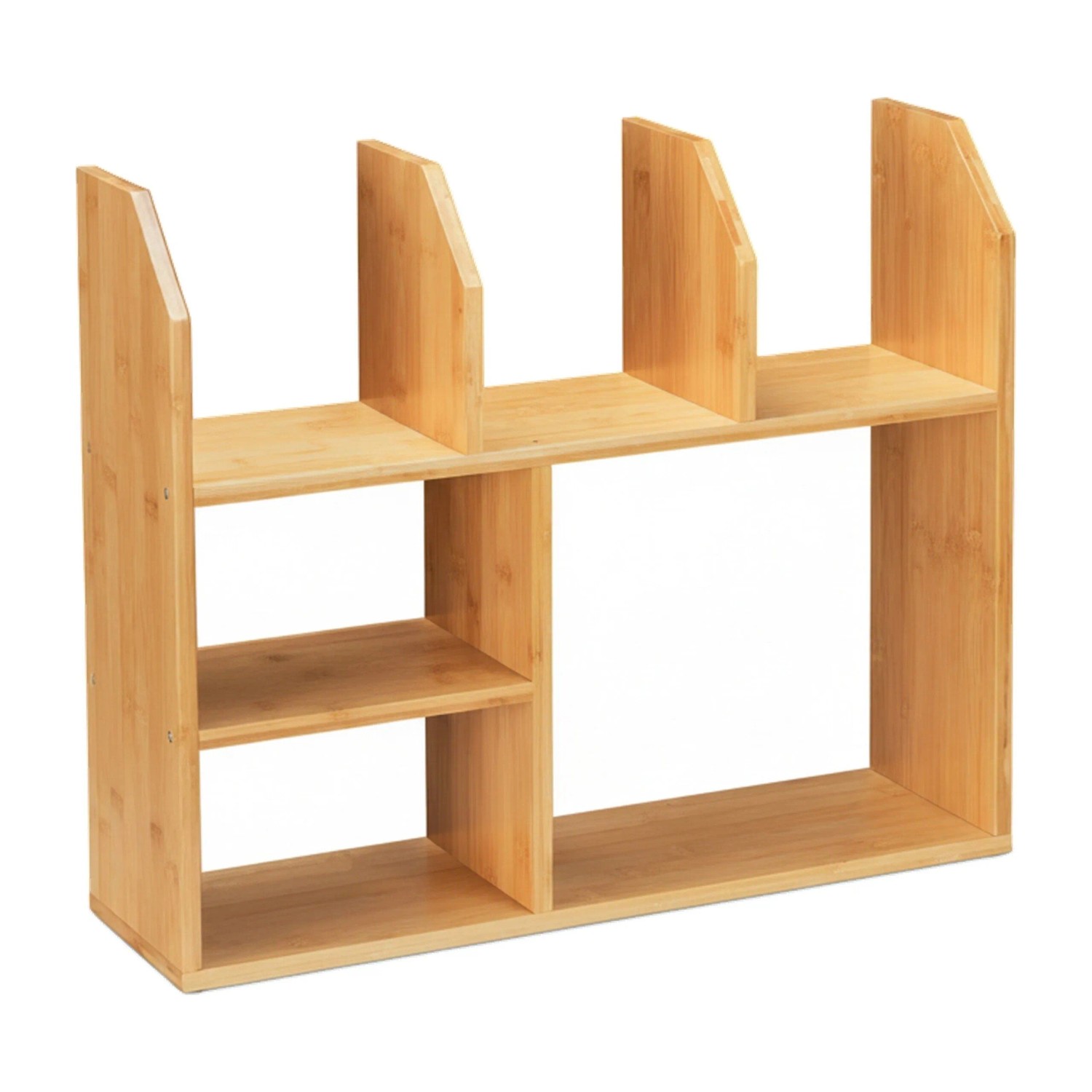 Relaxdays Standregal Bambus Natur 6 Fächer Feuchtigkeitsresistent 45,5 cm x 55 cm x 16 cm 3,2 kg