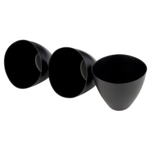 Gipsbecher 3er-Set, schwarze Anrührbecher für Gips, Maurer- und Fliesenlegerwerkzeug.