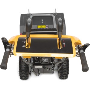 Stiga Kehrmaschine SWS 600 G: Detailansicht der Bedienelemente und des Motors.