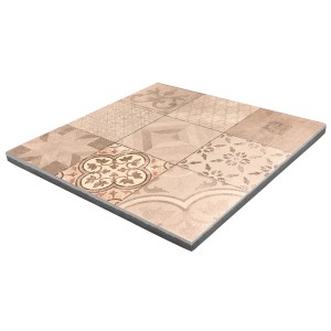 EHL Terrassenplatte Mosaik 60 cm x 60 cm x 4 cm Braun-Beige