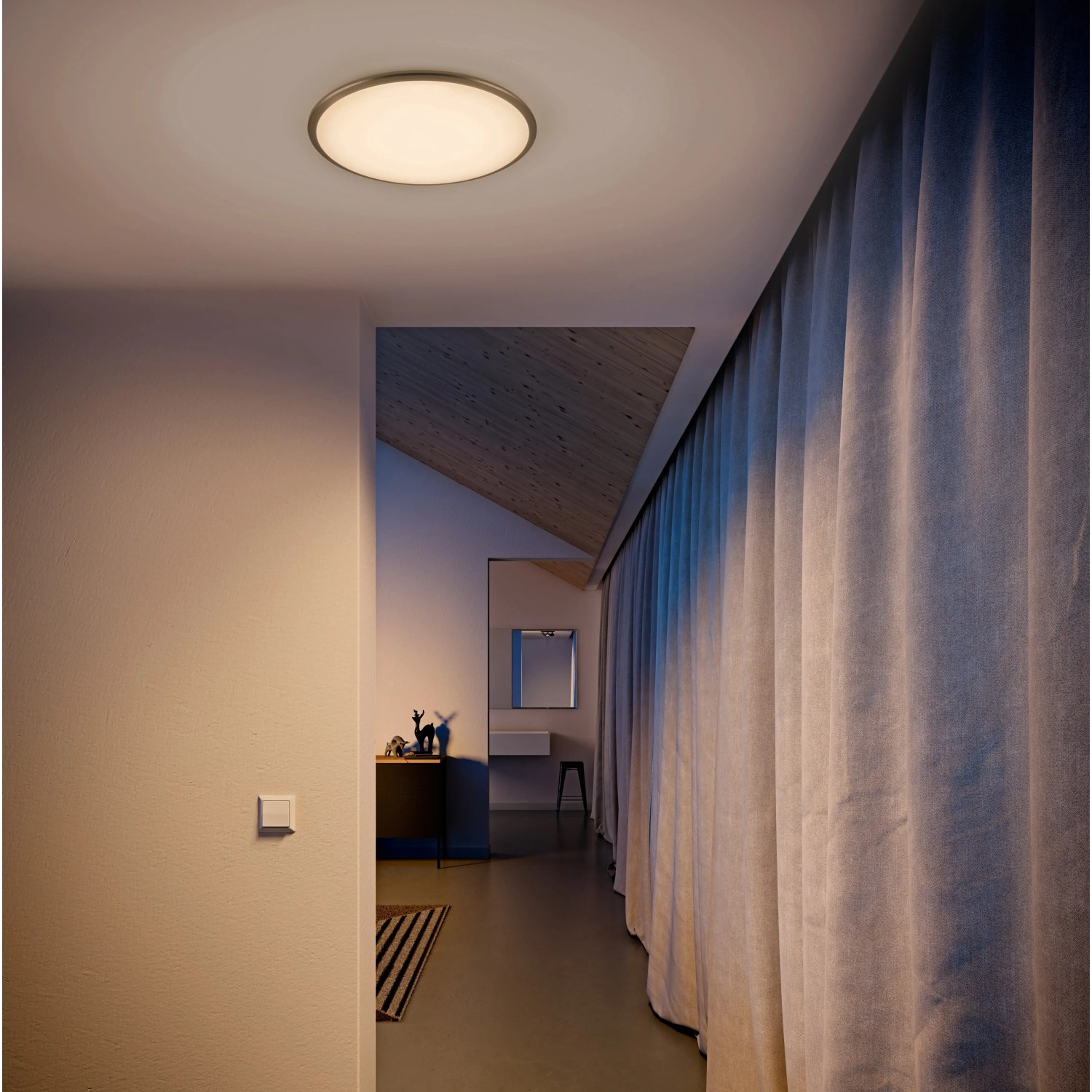 Philips LED Deckenleuchte myLiving Twirly 2700K 1200lm, Grau