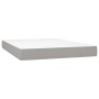 Hellgraue vidaXL Boxspringbett-Matratze, 140x190 cm, Stoffbezug.