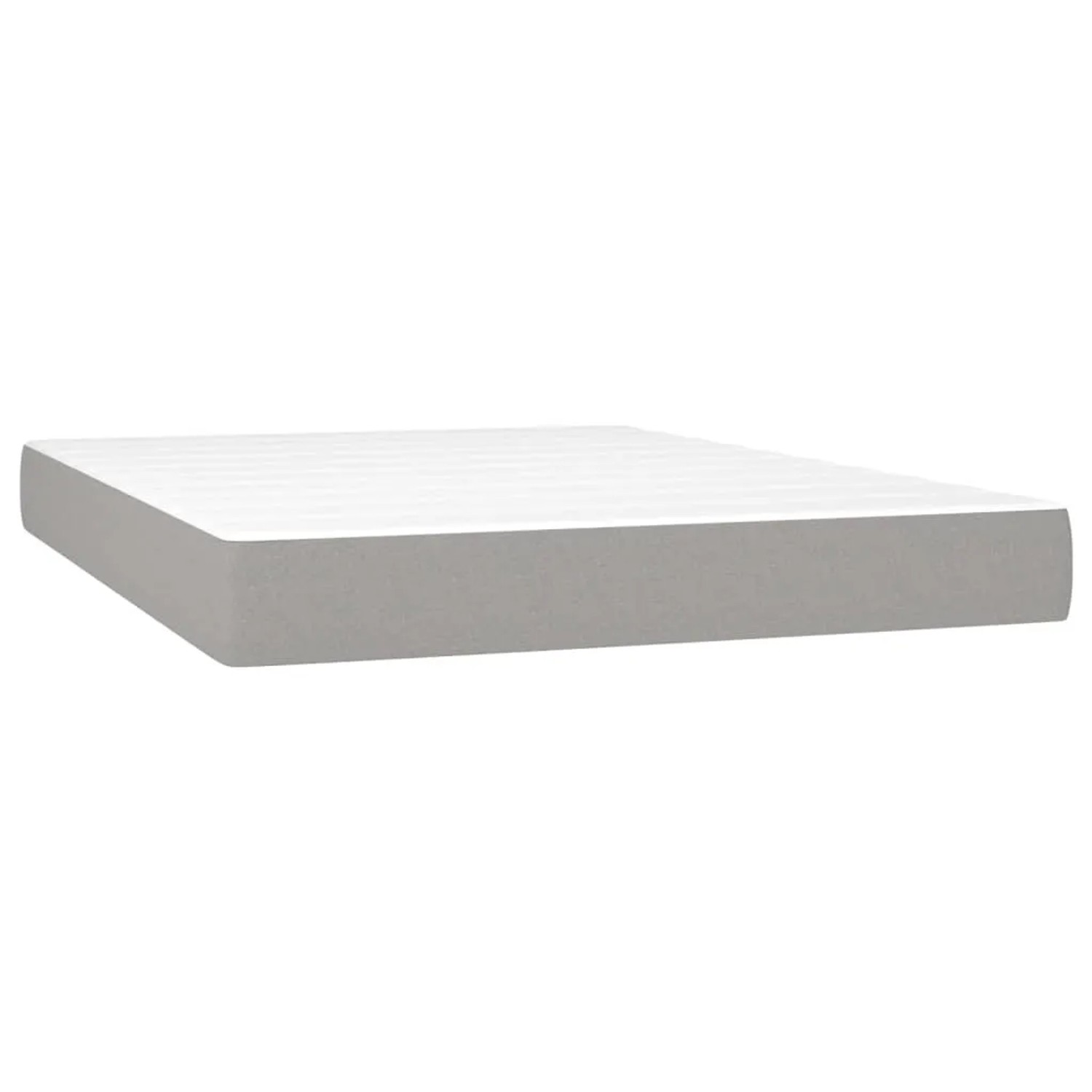 Hellgraue vidaXL Boxspringbett-Matratze, 140x190 cm, Stoffbezug.